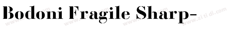 Bodoni Fragile Sharp字体转换